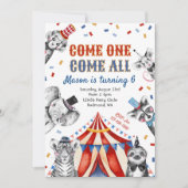 Einladung Circus Birthday | Einladung zum Karneval (Vorderseite)