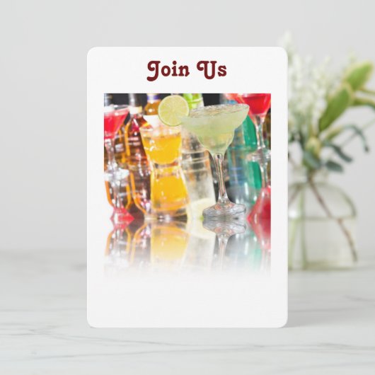 EINLADUNG "COCKTAILS GALORE" (Stehend Vorderseite)