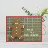 Einladung Cookie Exchange, Gingerbread Man (Stehend Vorderseite)