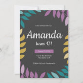 Einladung cooler Blumengeburt (Vorderseite)