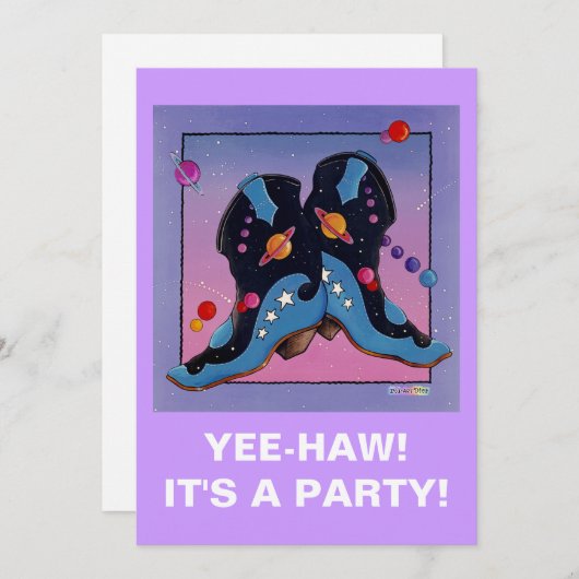 Einladung - Cowboy Boots Mitternacht (Vorne/Hinten)