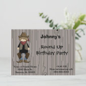 Einladung Cowboy Geburtstagsparty (Stehend Vorderseite)