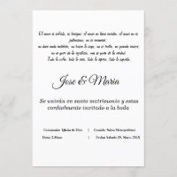 Einladung cristiana para bodas Farbe blanca