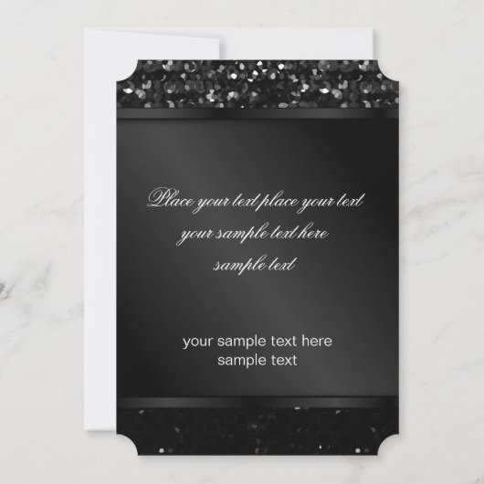 Einladung Crystal Bling Strass (Rückseite)