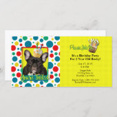 Einladung Cupcake 2 Jahre alt - Französischer Bull (Vorne/Hinten)