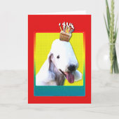 Einladung Cupcake - Bedlington Terrier (Vorderseite)