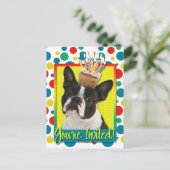 Einladung Cupcake - Boston Terrier (Stehend Vorderseite)