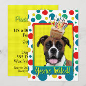 Einladung Cupcake - Boxer - Vindy (Vorne/Hinten)
