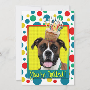 Einladung Cupcake - Boxer - Vindy