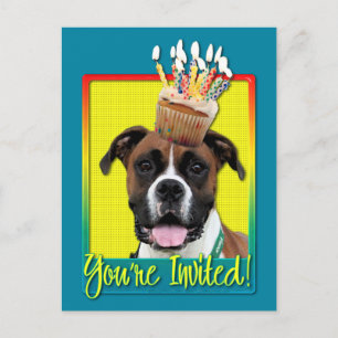 Einladung Cupcake - Boxer - Vindy
