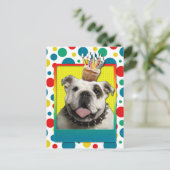 Einladung Cupcake - Bulldog - Light Postkarte (Stehend Vorderseite)
