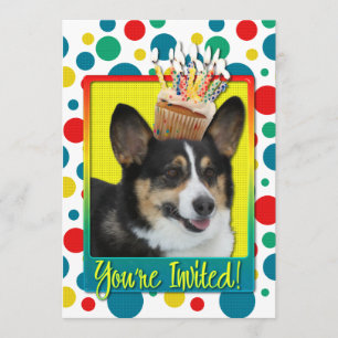 Einladung Cupcake - Corgi