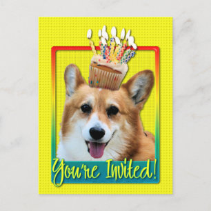 Einladung Cupcake - Corgi - Owen