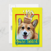 Einladung Cupcake - Corgi - Owen (Vorne/Hinten)