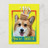 Einladung Cupcake - Corgi - Owen (Vorderseite)