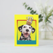 Einladung Cupcake - Dalmatiner Postkarte (Stehend Vorderseite)