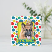 Einladung Cupcake - Deutscher Hirte - Chance (Stehend Vorderseite)