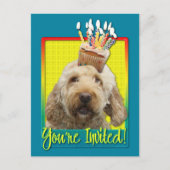 Einladung Cupcake - Golden Doodle (Vorderseite)