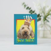 Einladung Cupcake - Golden Doodle (Stehend Vorderseite)