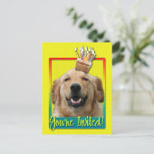 Einladung Cupcake - Golden Retriever - Mickey (Stehend Vorderseite)
