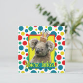 Einladung Cupcake - Koala (Stehend Vorderseite)