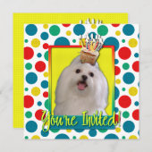 Einladung Cupcake - Maltesisch (Vorne/Hinten)