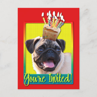 Einladung Cupcake - Mops