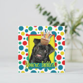 Einladung Cupcake - Mops - Ruffy (Stehend Vorderseite)