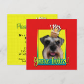 Einladung Cupcake - Schnauzer (Vorne/Hinten)