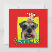 Einladung Cupcake - Schnauzer (Vorderseite)