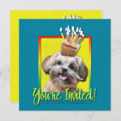 Einladung Cupcake - ShihPoo - Maggie (Vorne/Hinten)