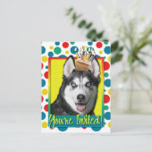 Einladung Cupcake - Sibirischer Husky (Stehend Vorderseite)