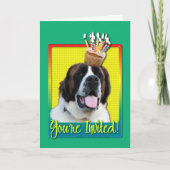 Einladung Cupcake - St Bernard - Mae (Vorderseite)