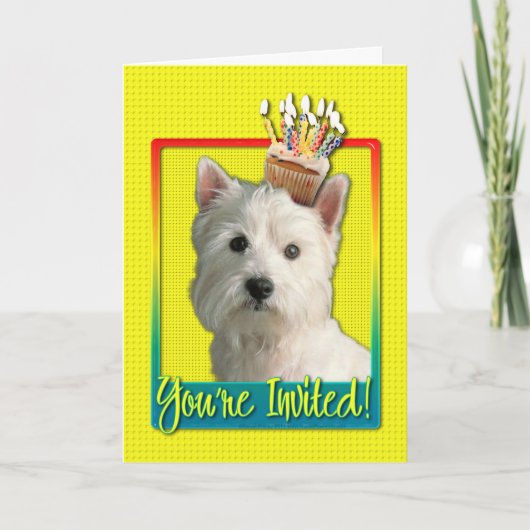 Einladung Cupcake - West Highland Terrier (Vorderseite)