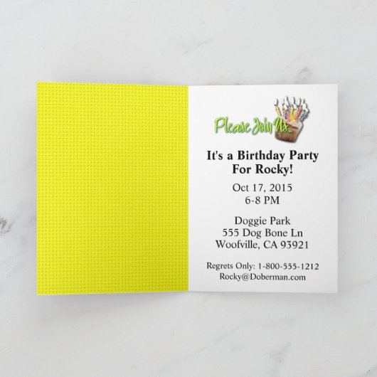 Einladung Cupcake - West Highland Terrier (Innenseite)