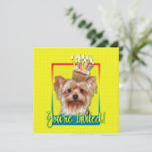 Einladung Cupcake - Yorkshire Terrier (Stehend Vorderseite)