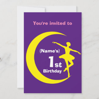 Einladung Custom Ballerina 1. Geburtstag hinzufüge