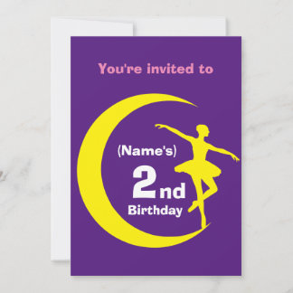 Einladung Custom Ballerina 2. Geburtstag hinzufüge