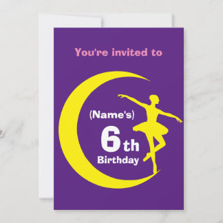 Einladung Custom Ballerina 6. Geburtstag hinzufüge