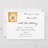 Einladung Custom Birthday Golden Retriever Hund Pe (Rückseite)