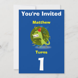 Einladung Custom Dinosaurier - Geburtstag hinzufüg