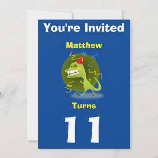 Einladung Custom Dinosaurier - Geburtstag hinzufüg