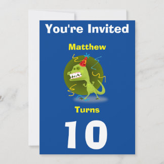 Einladung Custom Dinosaurier - Geburtstag hinzufüg