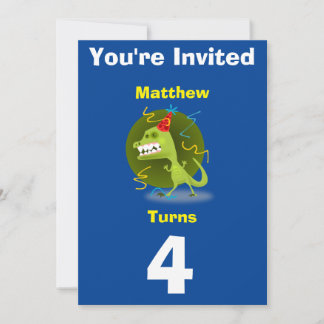 Einladung Custom Dinosaurier - Geburtstag hinzufüg