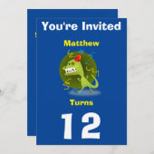 Einladung Custom Dinosaurier - Geburtstag hinzufüg (Vorne/Hinten)