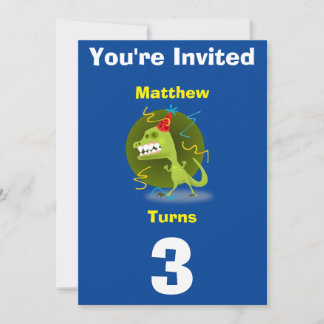 Einladung Custom Dinosaurier - Geburtstag hinzufüg