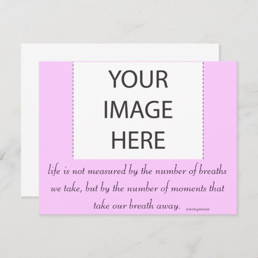 Einladung "Das Leben wird nicht gemessen..." (Vorne/Hinten)