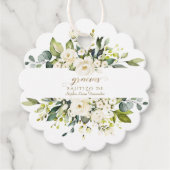 Einladung De Bautizo Con Flores Taufe Geschenkanhänger (Vorderseite)