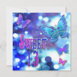 EINLADUNG DER 13. BIRTHDAY-PARTEI - BÜTTERFLY