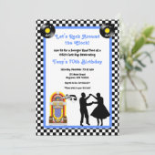 Einladung der 50er Jahre, SockHop, Rock and Roll,  (Stehend Vorderseite)